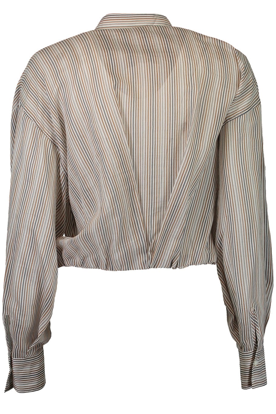 BRUNELLO CUCINELLI-Elastic Waist Stripe Blouse-