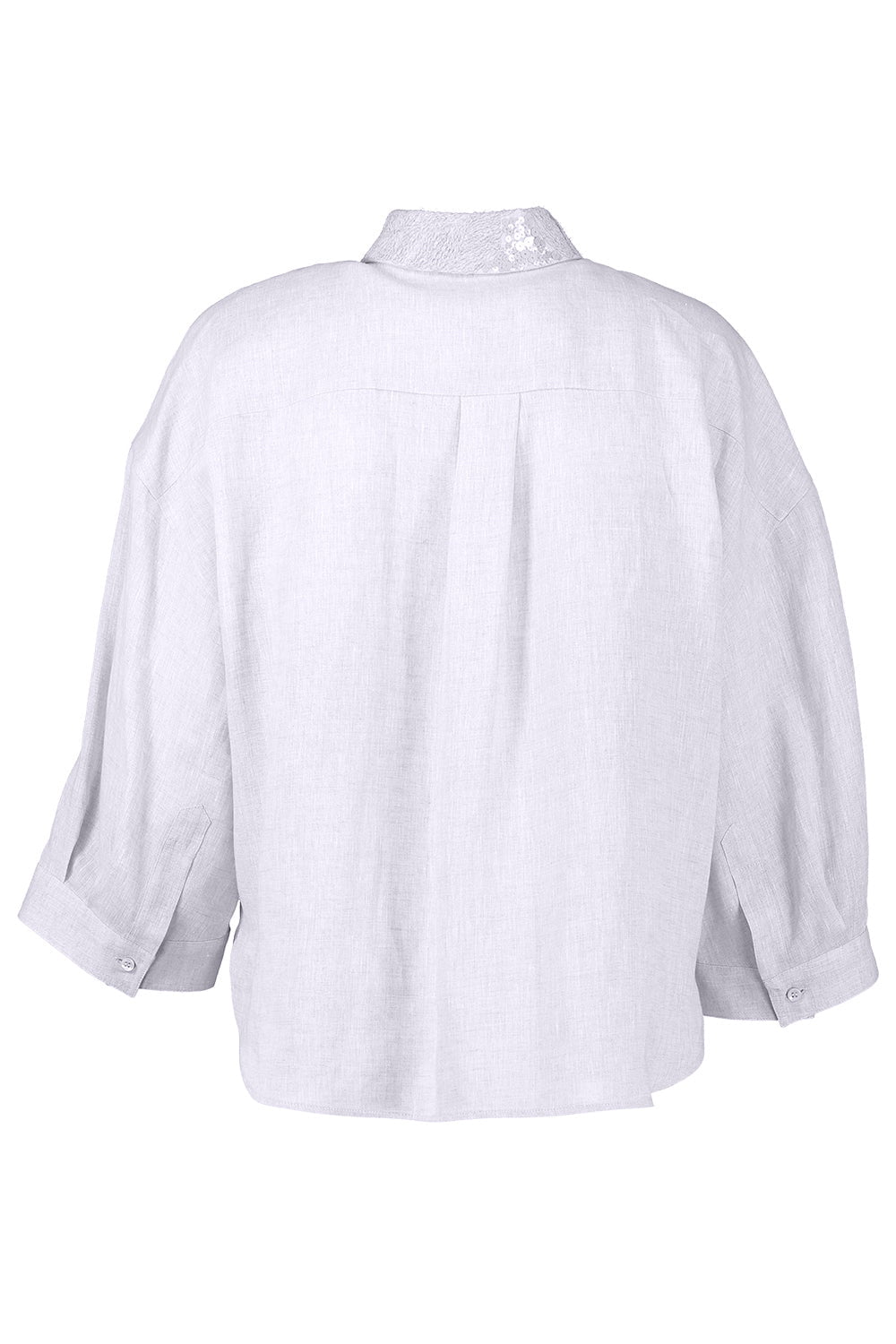 BRUNELLO CUCINELLI-Dazzling Magnolia Collar Shirt-