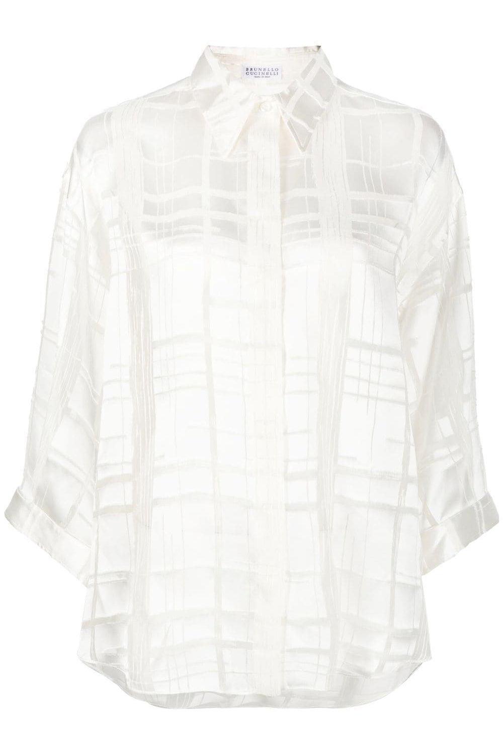 BRUNELLO CUCINELLI-Paint Stroke Button Down Shirt-