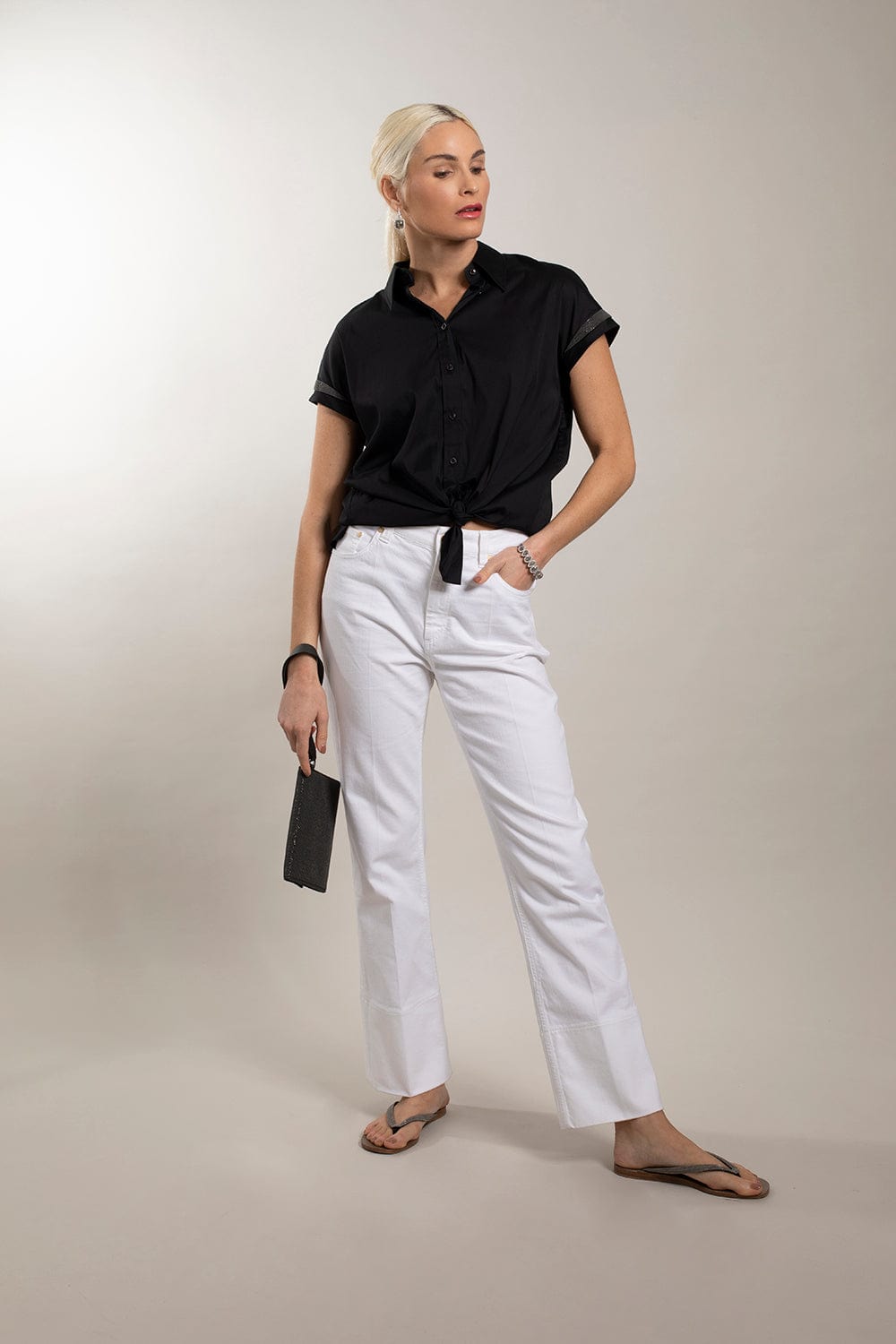 BRUNELLO CUCINELLI-Front Button Blouse-