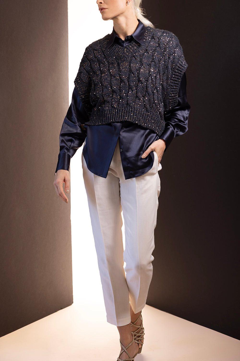 BRUNELLO CUCINELLI-Monili Trim Soft Shirt-