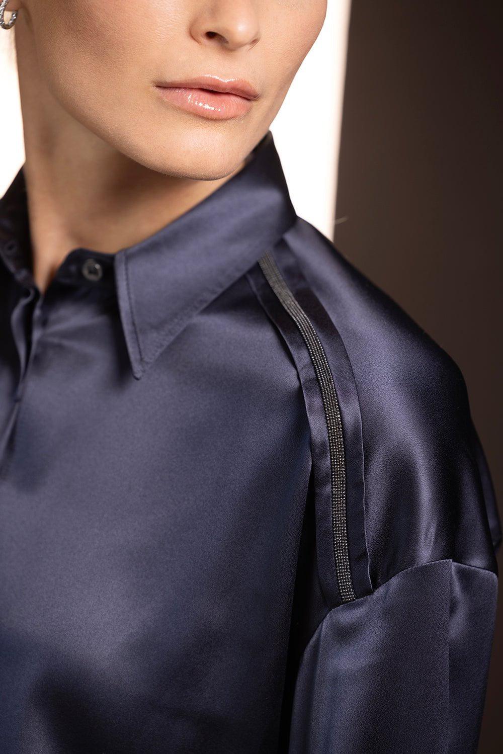 BRUNELLO CUCINELLI-Monili Trim Soft Shirt-