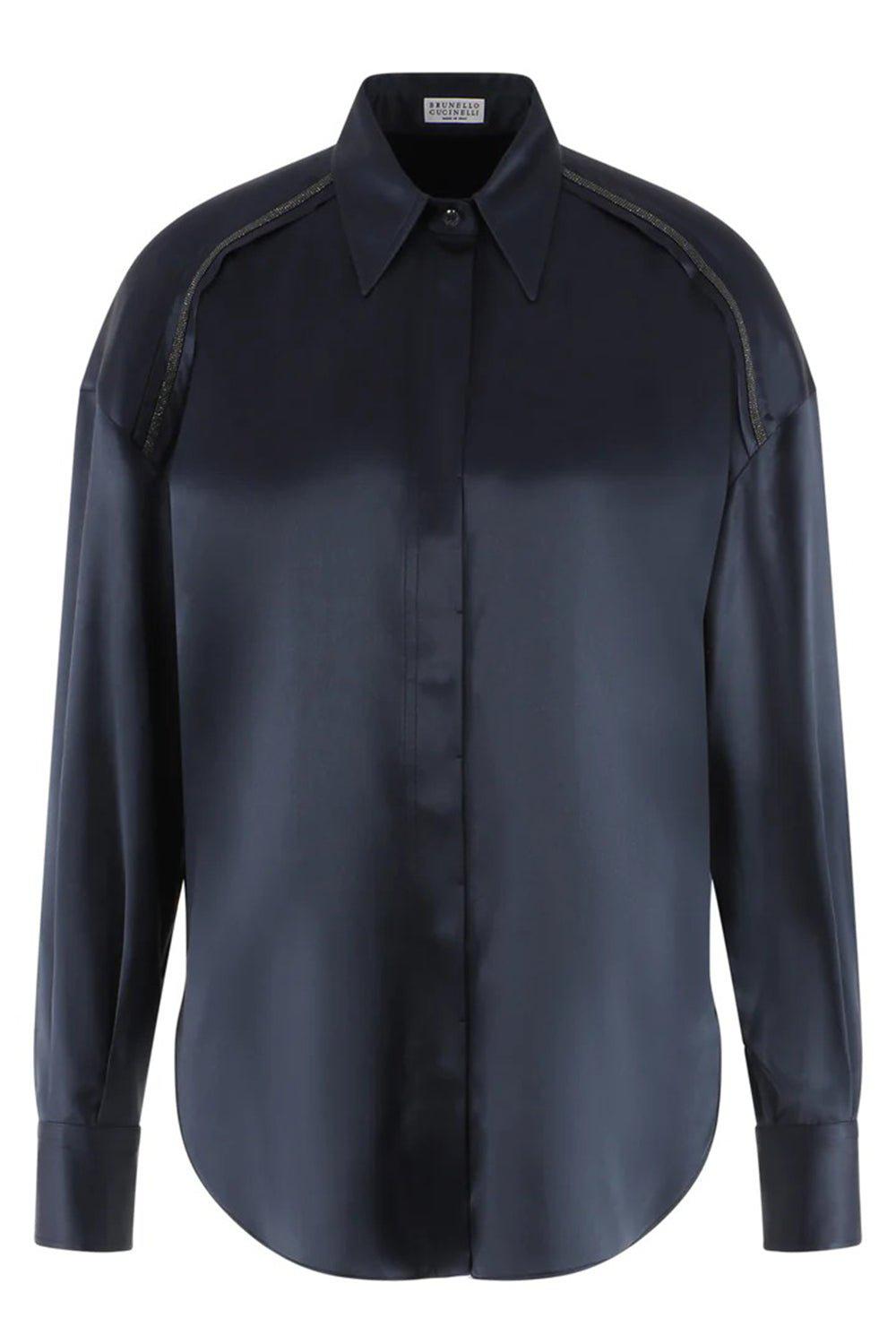 BRUNELLO CUCINELLI-Monili Trim Soft Shirt-