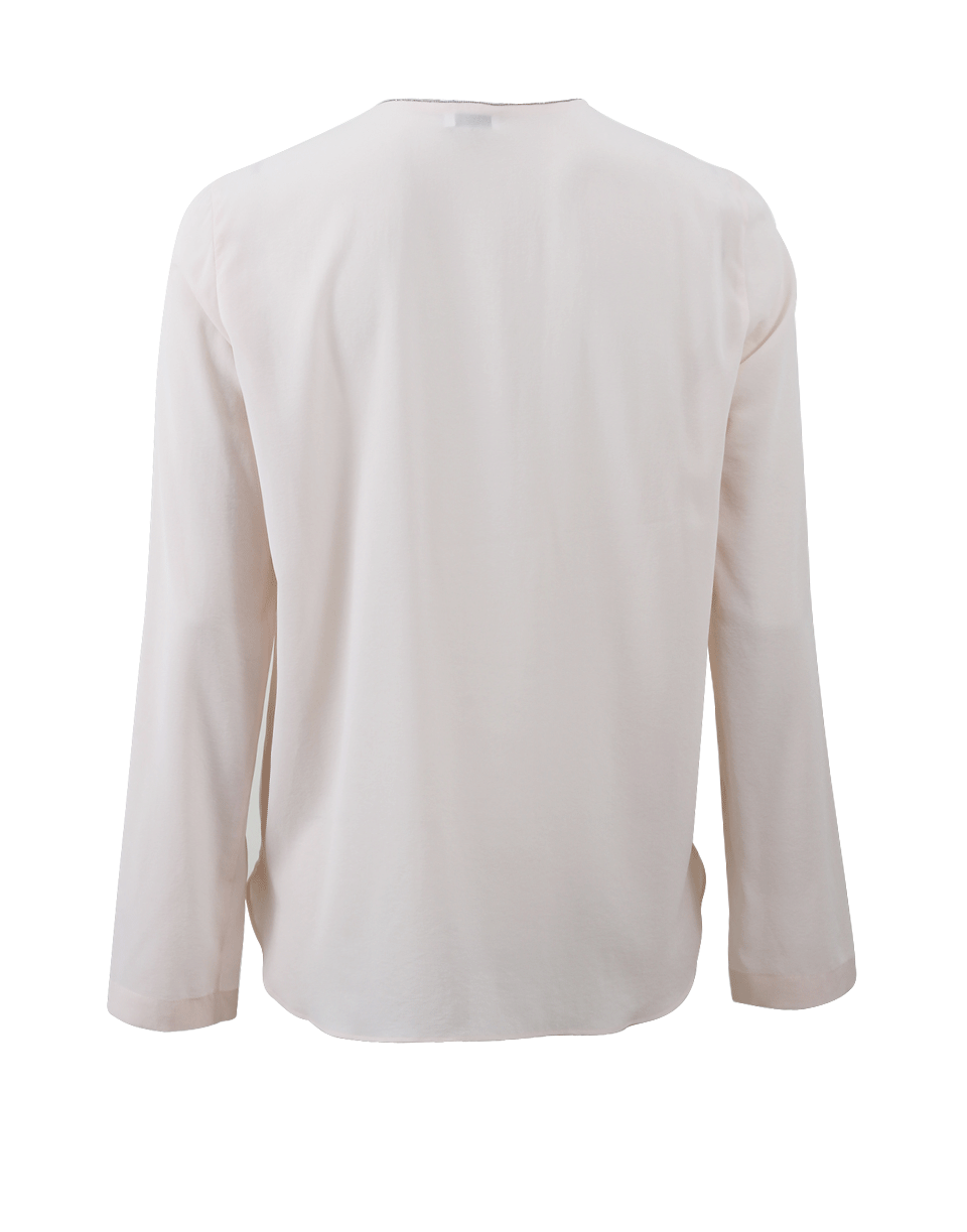 BRUNELLO CUCINELLI-Silk Henley-NUDE