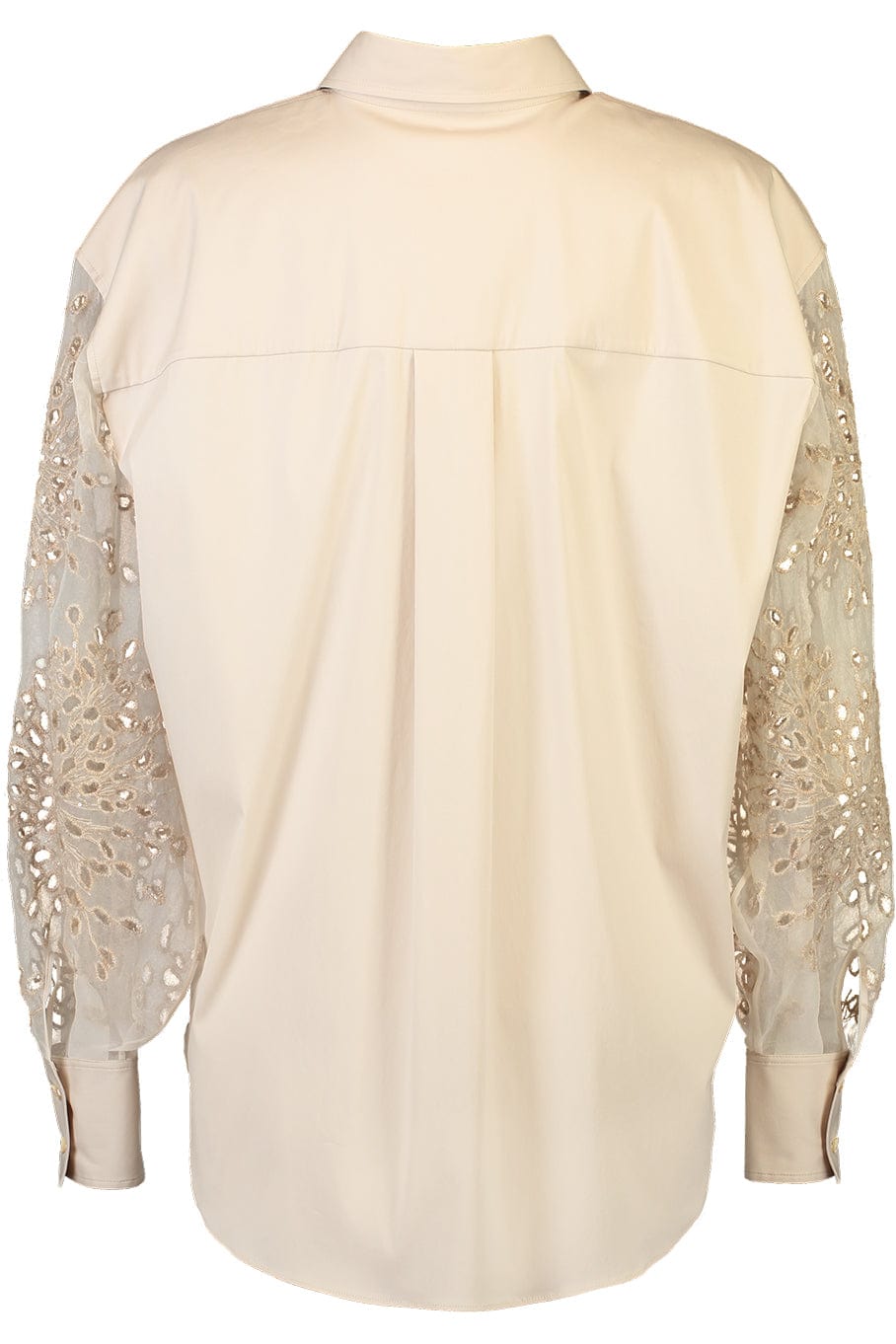 BRUNELLO CUCINELLI-Sheer Sleeve Blouse-