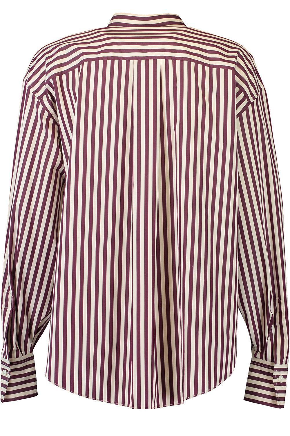 Striped Shiny Tab Shirt-PANABORD-XS-CLOTHINGTOPBLOUSE-BRUNELLO CUCINELLI