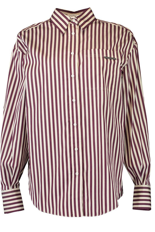 Striped Shiny Tab Shirt-PANABORD-XS-CLOTHINGTOPBLOUSE-BRUNELLO CUCINELLI