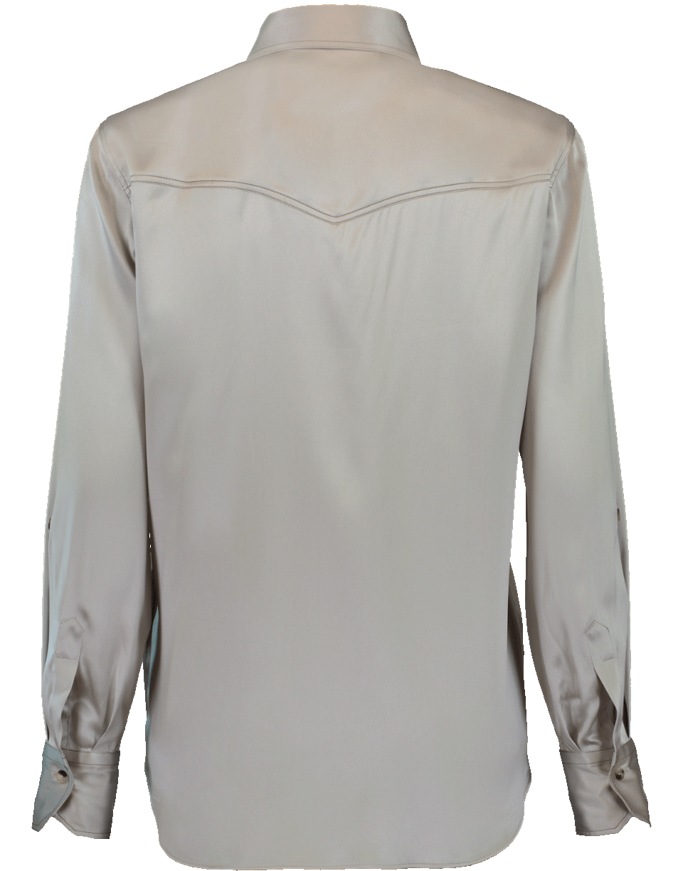 BRUNELLO CUCINELLI-Charmeuse Western Monili Blouse-