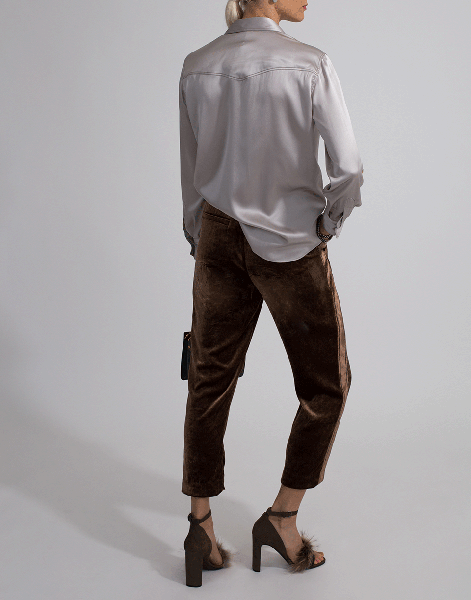 BRUNELLO CUCINELLI-Charmeuse Western Monili Blouse-