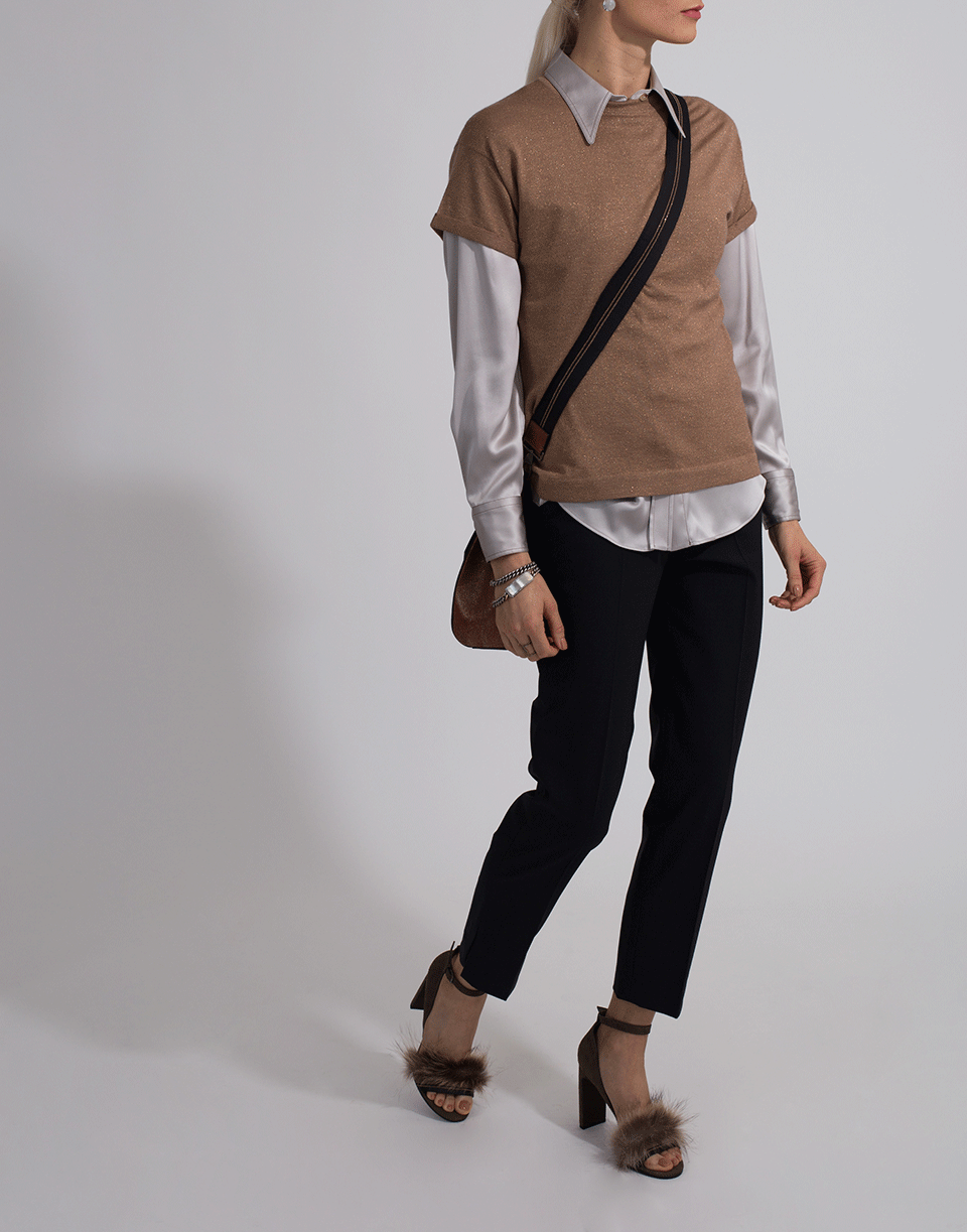 BRUNELLO CUCINELLI-Charmeuse Western Monili Blouse-