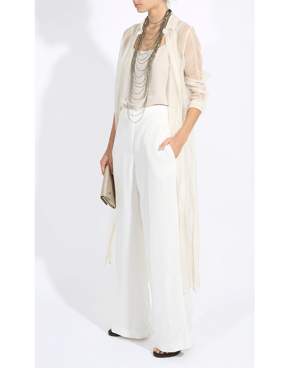 BRUNELLO CUCINELLI-Sheer Button Down Blouse-