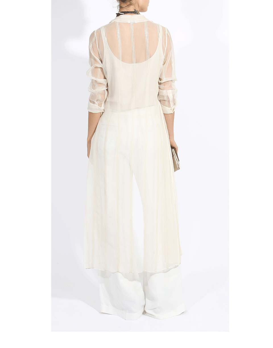 BRUNELLO CUCINELLI-Sheer Button Down Blouse-