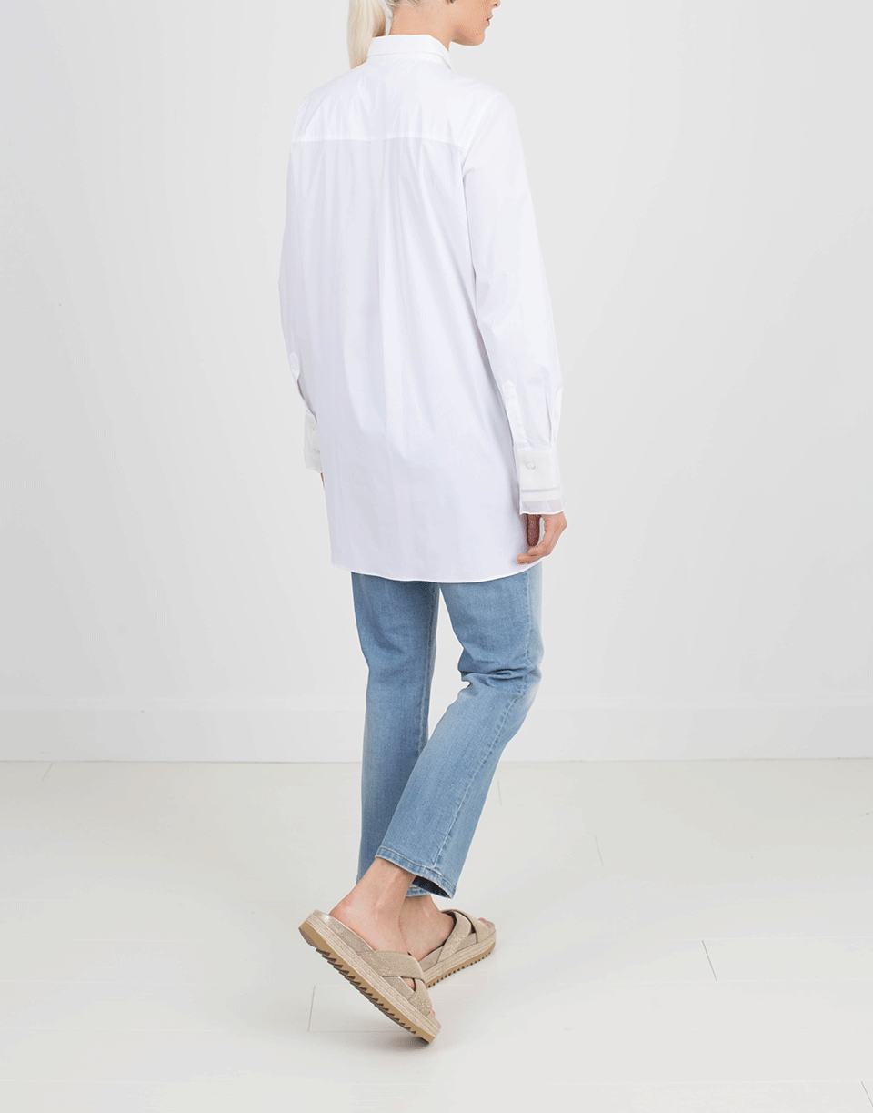 BRUNELLO CUCINELLI-Cuff Detail Poplin Blouse-