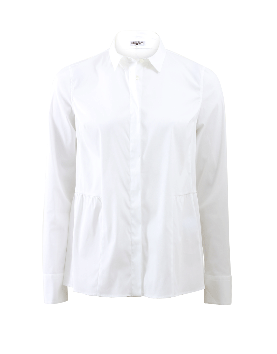 BRUNELLO CUCINELLI-Peplum Detail Blouse-
