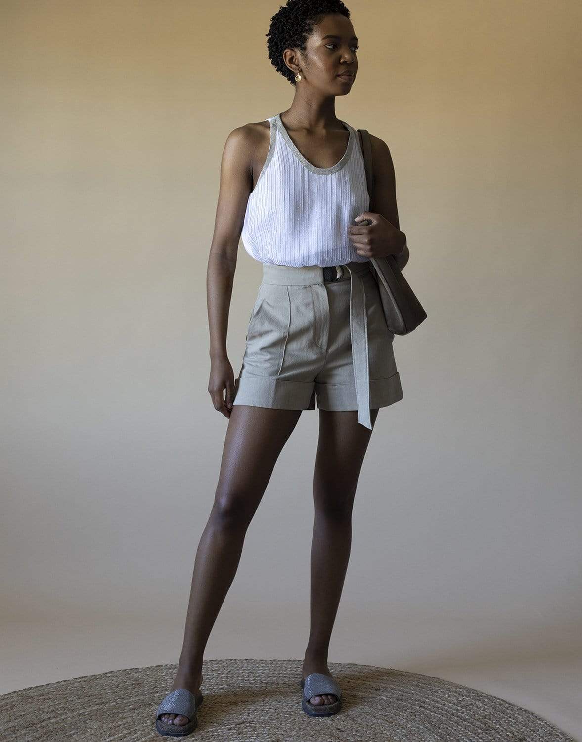 BRUNELLO CUCINELLI-Monili Stripe Sleeveless Top-