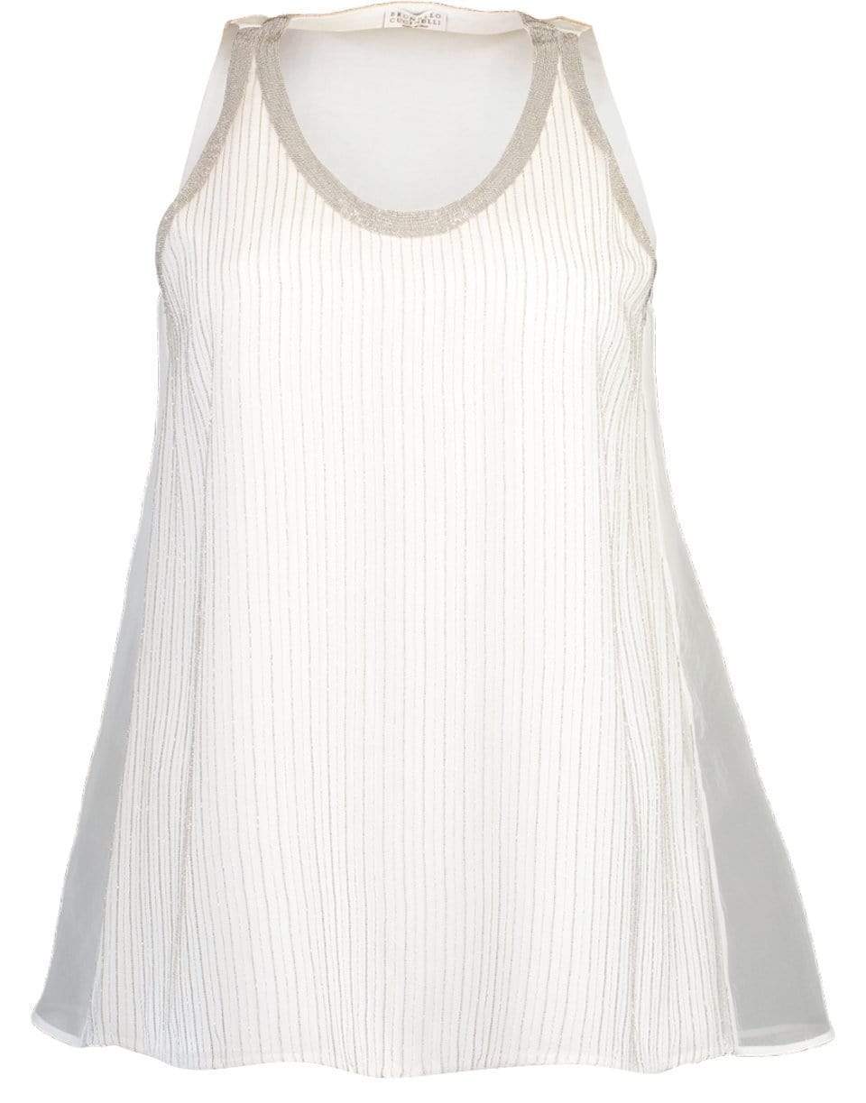 BRUNELLO CUCINELLI-Monili Stripe Sleeveless Top-