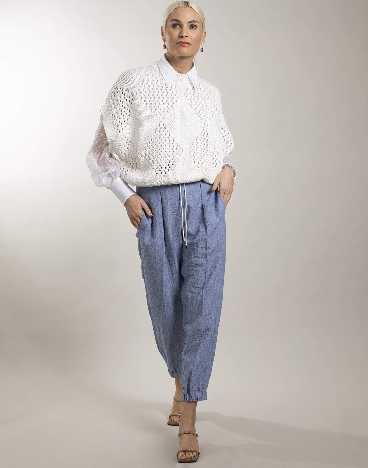 BRUNELLO CUCINELLI-Cotton Poplin Button Up Blouse-