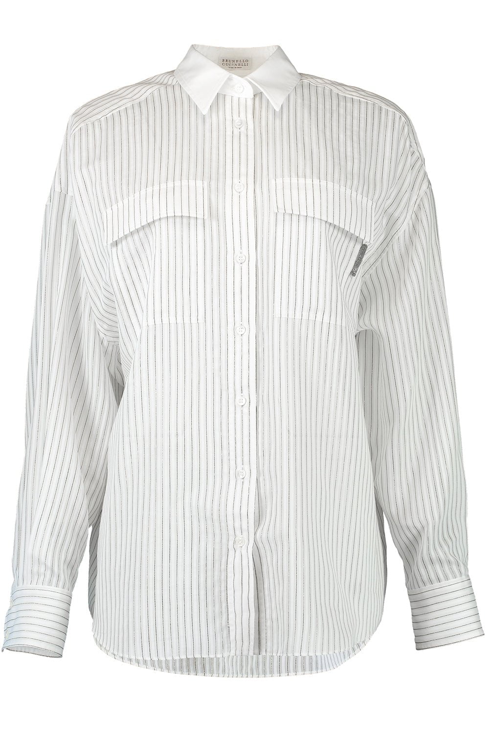 BRUNELLO CUCINELLI-Long Sleeve Pocket Shirt-