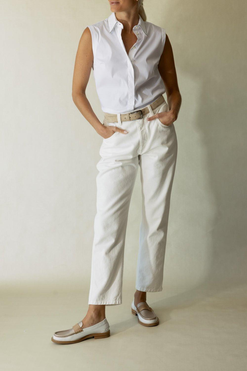 BRUNELLO CUCINELLI-Monili Trim Sleeveless Top-