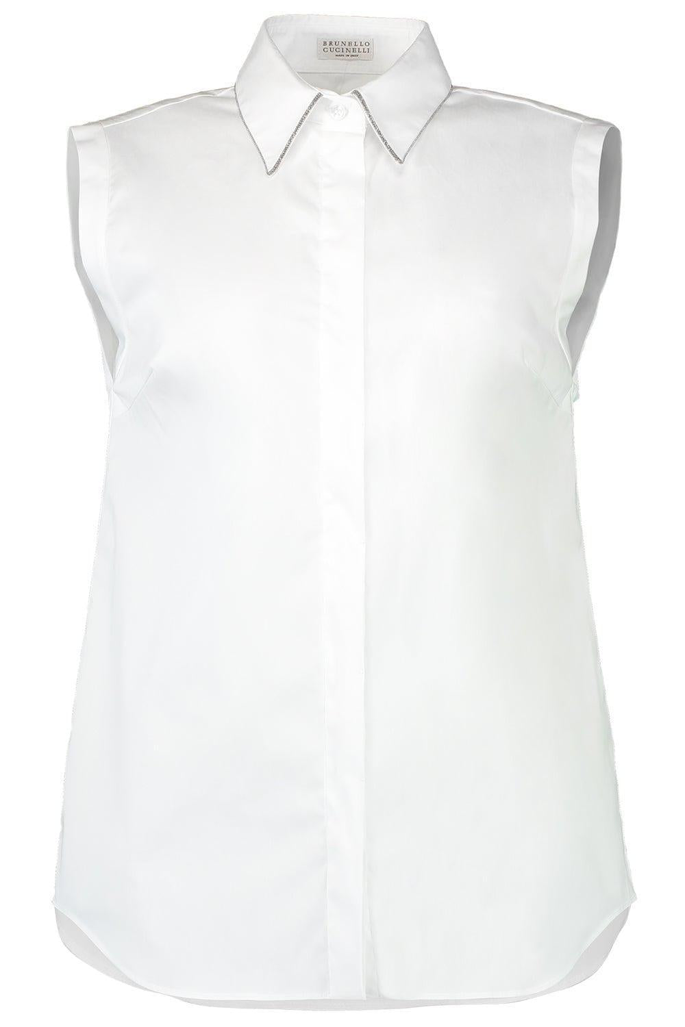BRUNELLO CUCINELLI-Monili Trim Sleeveless Top-