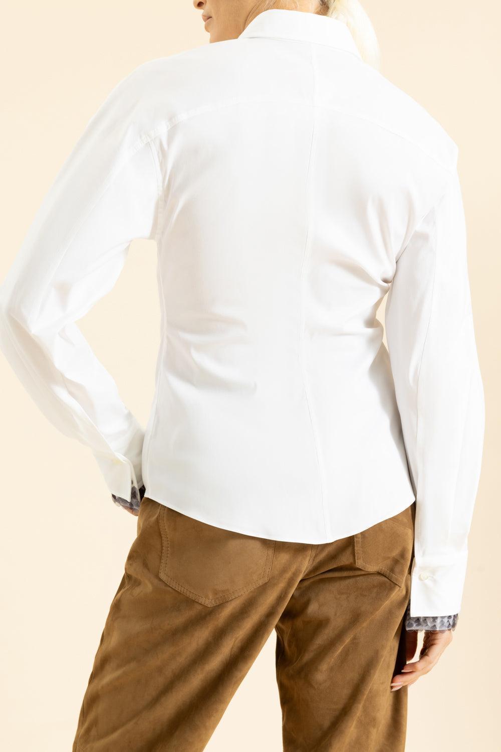 Stretch Sequin Trim Blouse-WHITE-XS-CLOTHINGTOPBLOUSE-BRUNELLO CUCINELLI