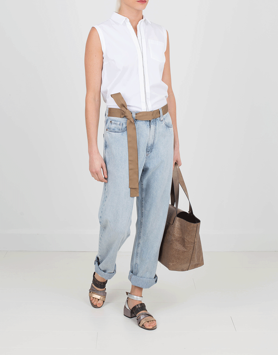 BRUNELLO CUCINELLI-Blouse With Monili Pocket-