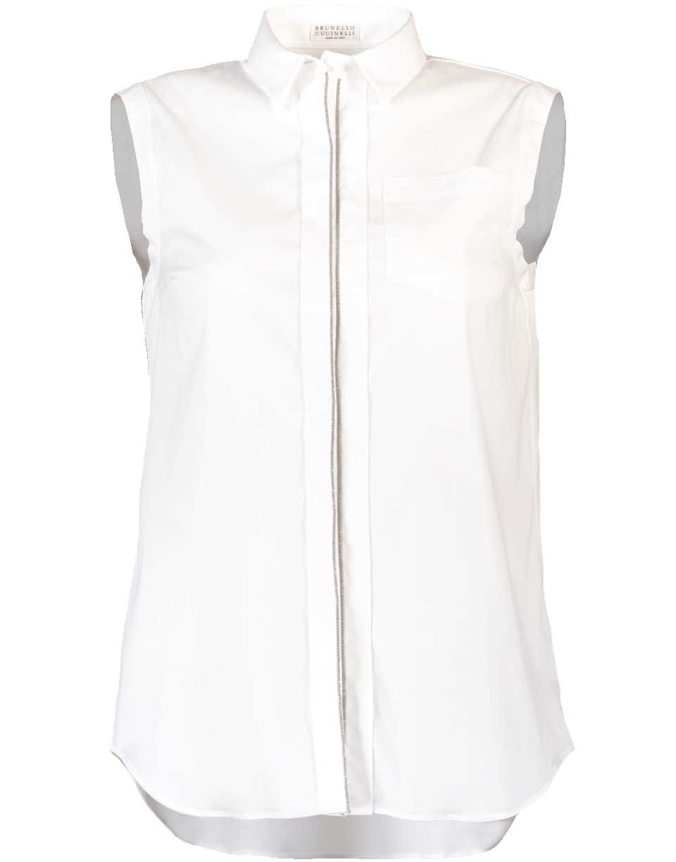 BRUNELLO CUCINELLI-Blouse With Monili Pocket-