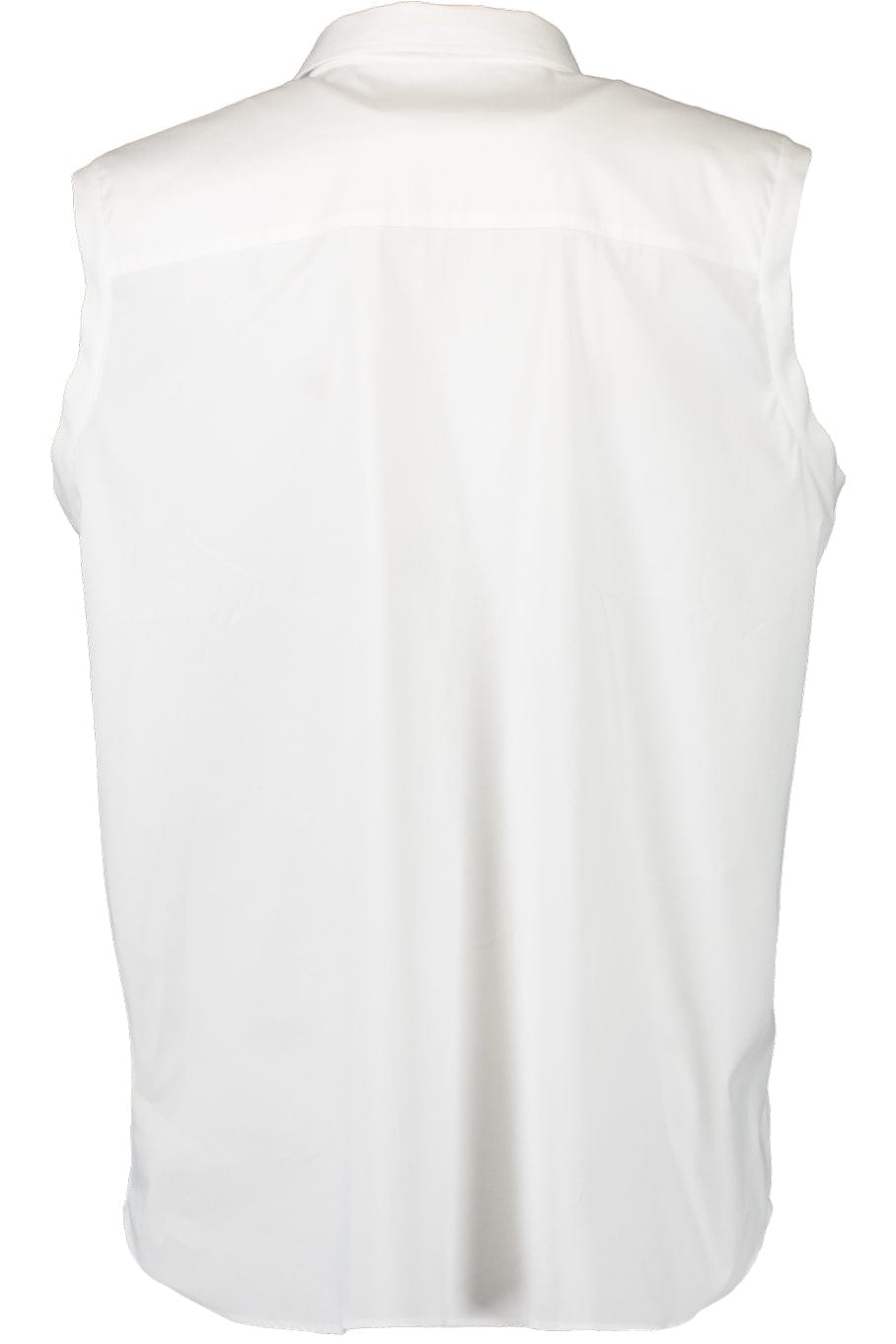 BRUNELLO CUCINELLI-Sleeveless Cotton Button Up Blouse-WHITE