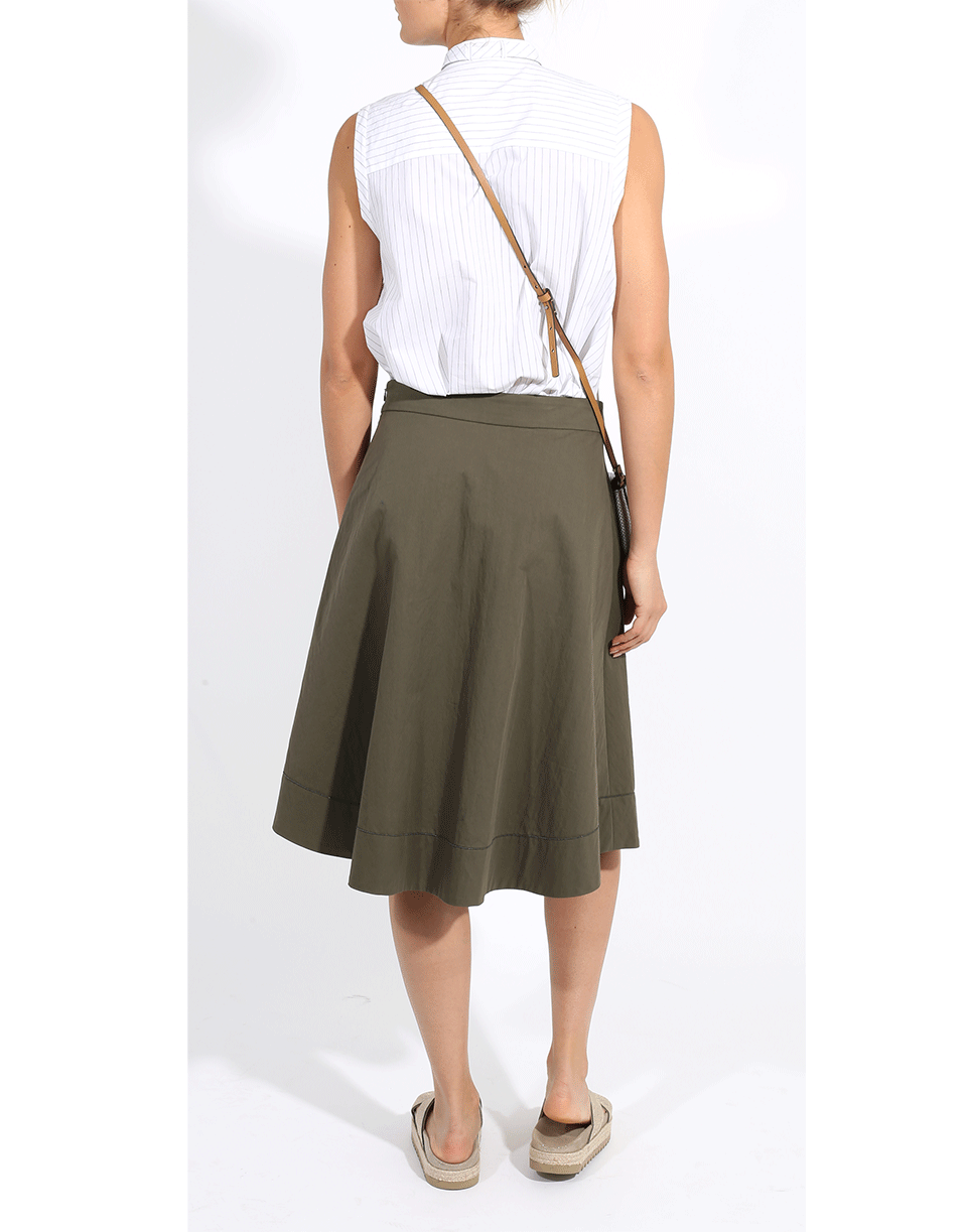 BRUNELLO CUCINELLI-Striped Monili Trim Blouse-