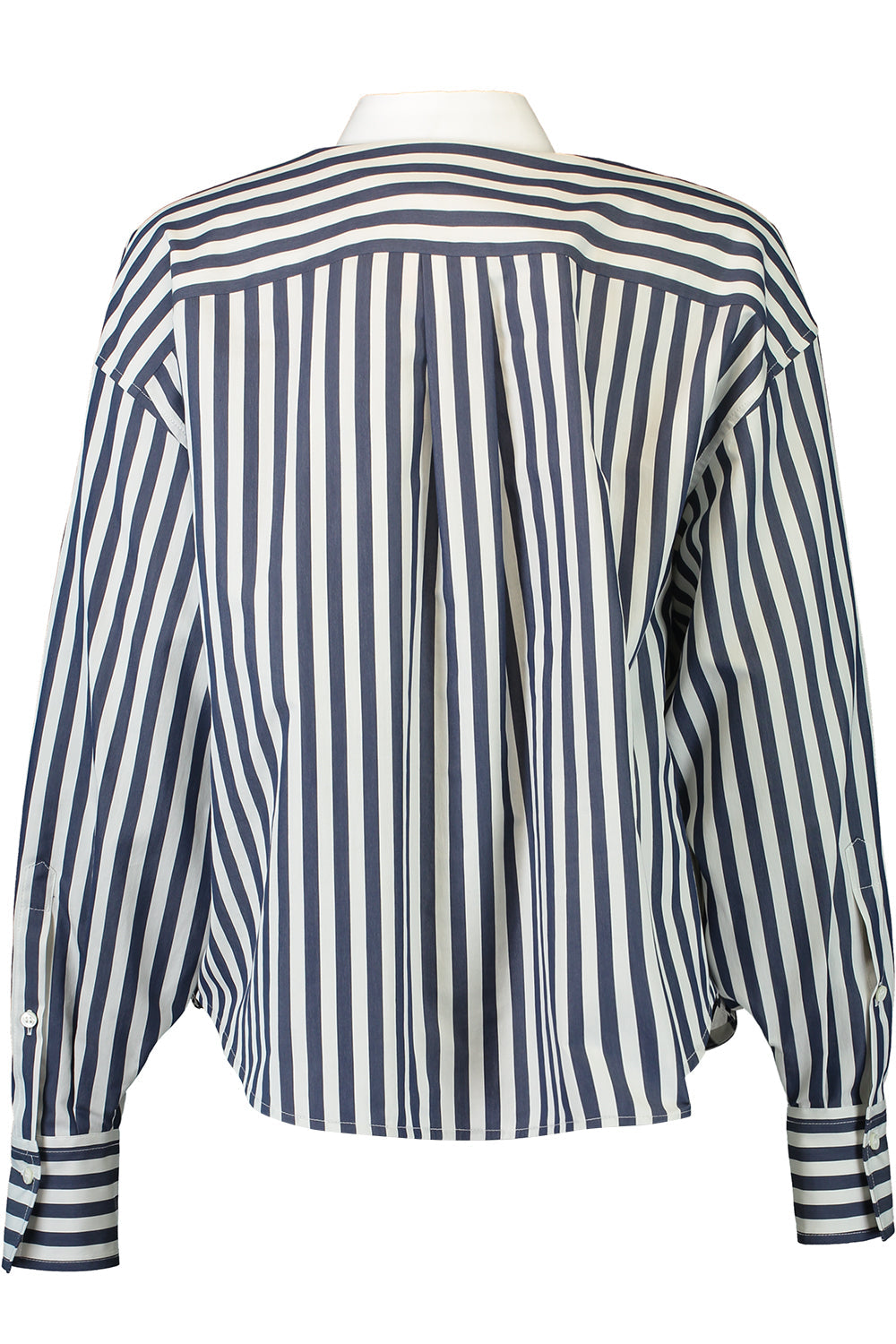 Striped Logo Shirt - White Blue-WHT/BLUE-XS-CLOTHINGTOPBLOUSE-BRUNELLO CUCINELLI