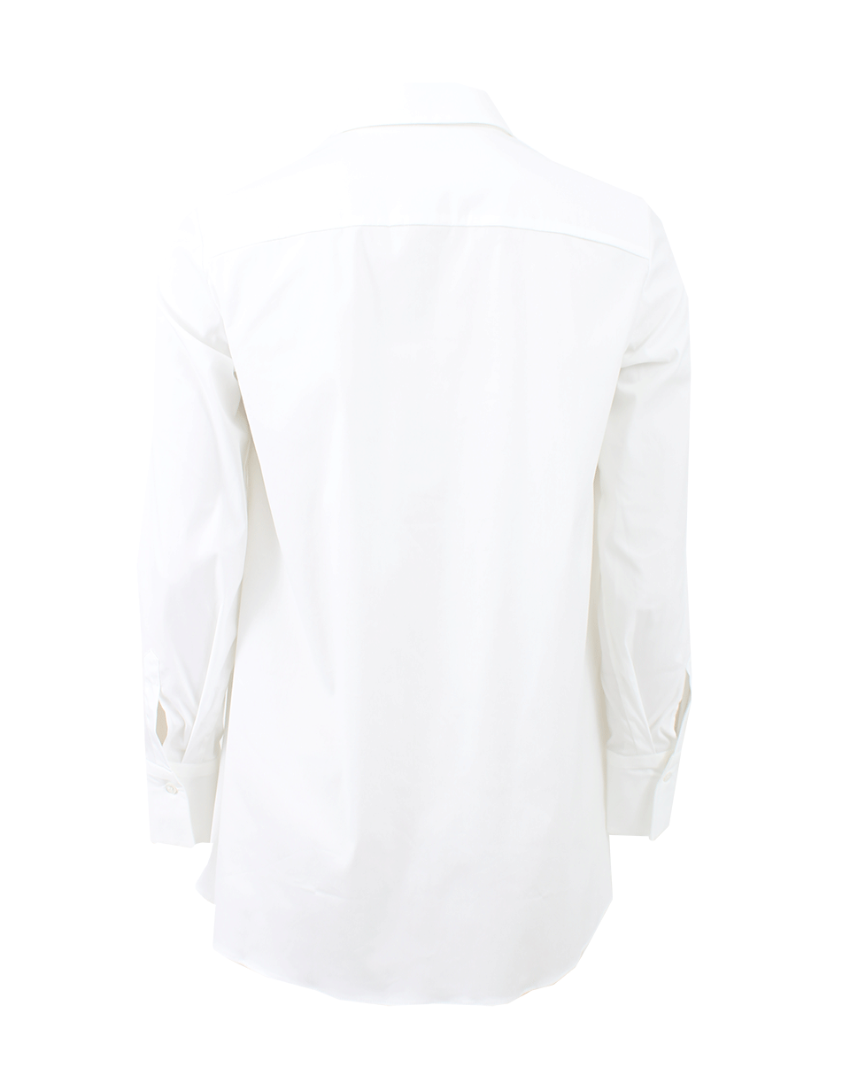 BRUNELLO CUCINELLI-Cotton Poplin Hi-Low Blouse-