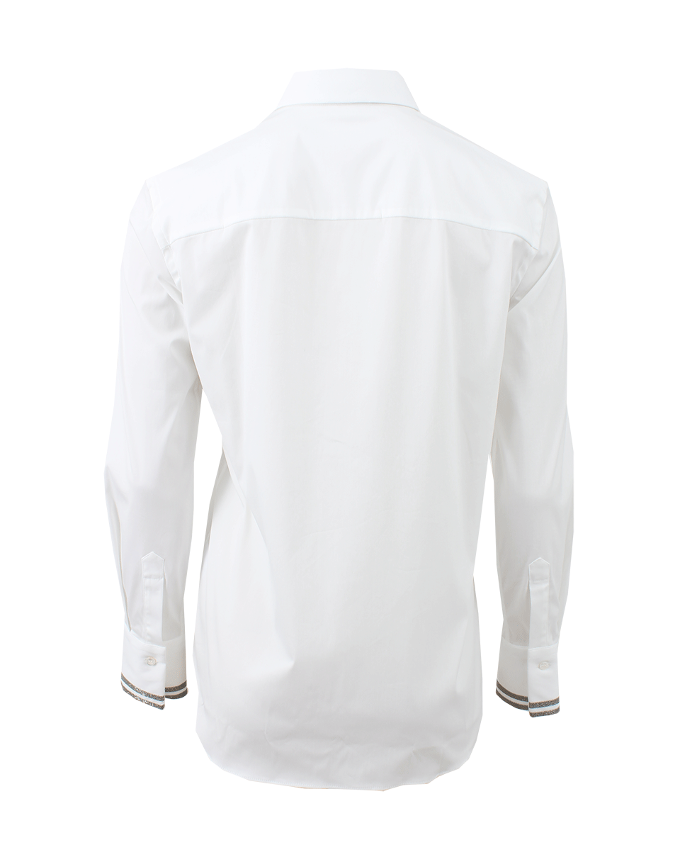 BRUNELLO CUCINELLI-Cotton Poplin Monili Cuff Blouse-