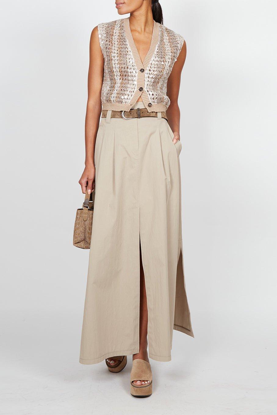 BRUNELLO CUCINELLI-Sequin Stripe Vest-