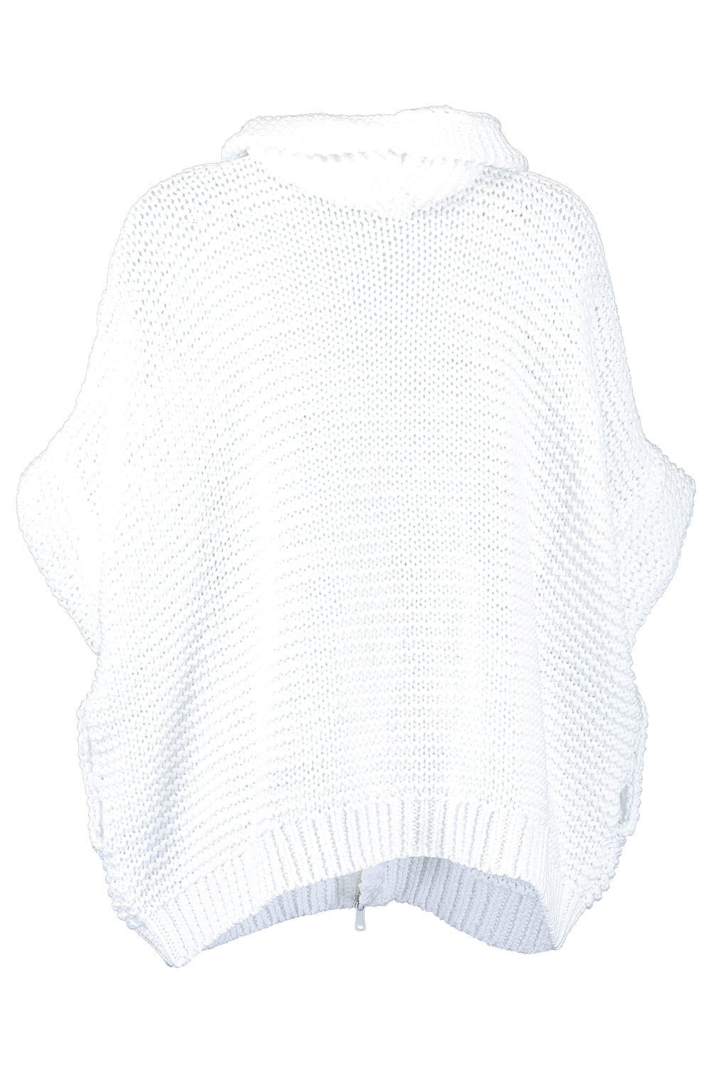 BRUNELLO CUCINELLI-Zip Up Hooded Cardigan - Bianco-