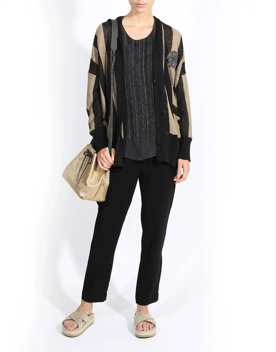 BRUNELLO CUCINELLI-Striped Cardigan-