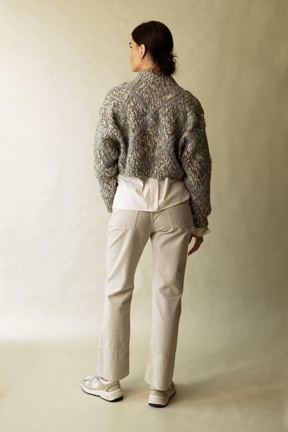 BRUNELLO CUCINELLI-Couture Crop Zip Up-