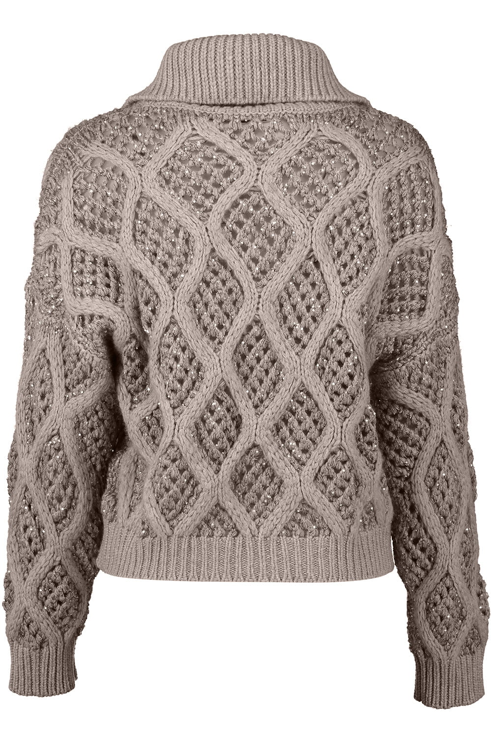 BRUNELLO CUCINELLI-Dazzling Net Cable Cardigan-