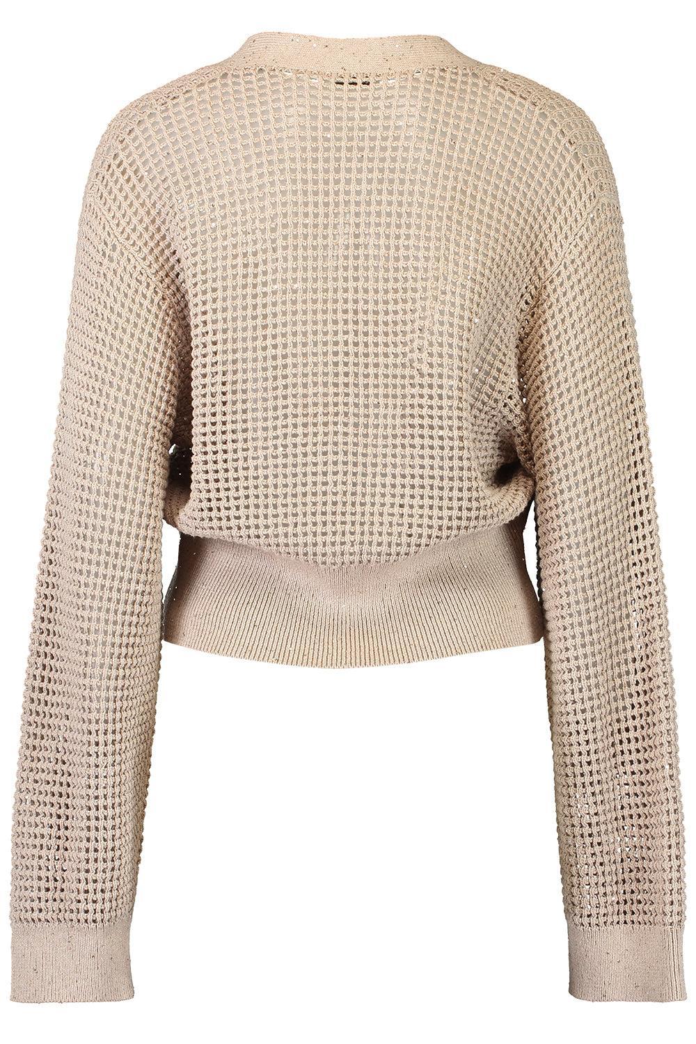 Summer Net Cardigan-BROWN-XS-CLOTHINGTOPCARDIGAN-BRUNELLO CUCINELLI