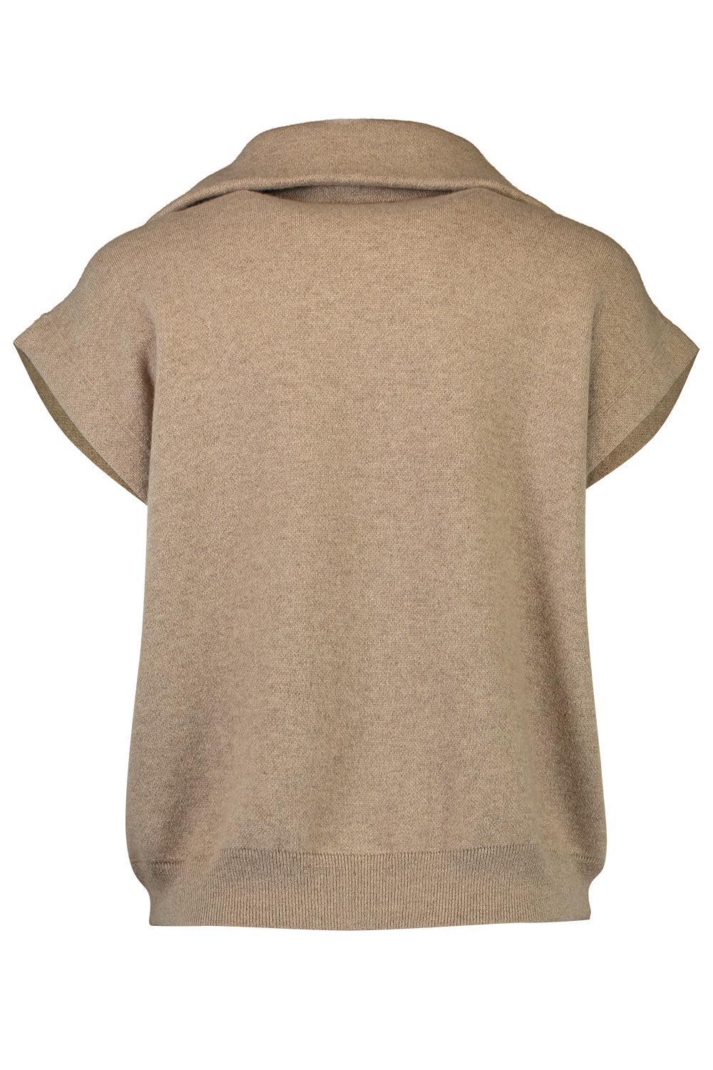 Zip Front Cardigan Vest-BROWN-XS-CLOTHINGTOPCARDIGAN-BRUNELLO CUCINELLI