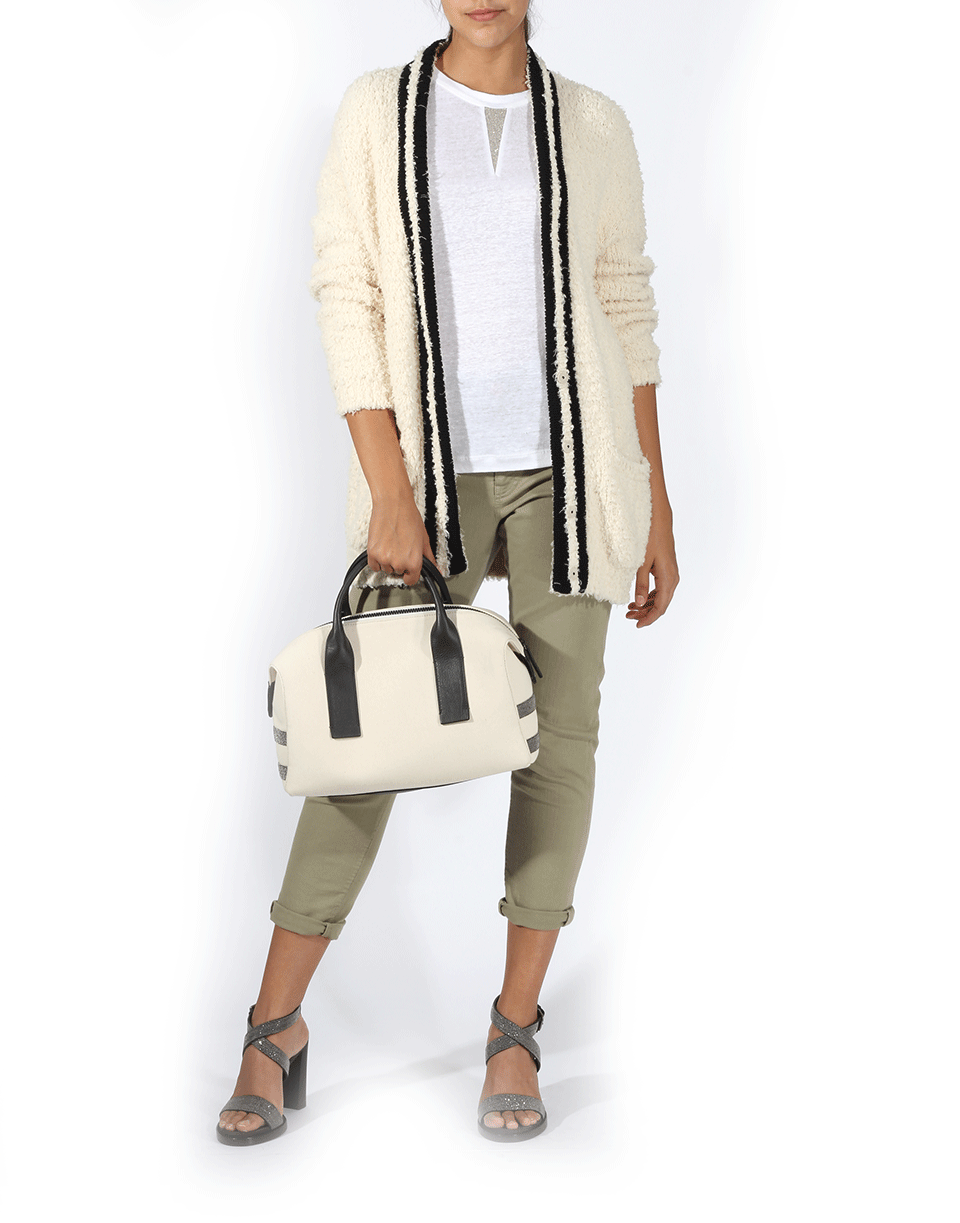 BRUNELLO CUCINELLI-Varsity Fuzzy Sweater-