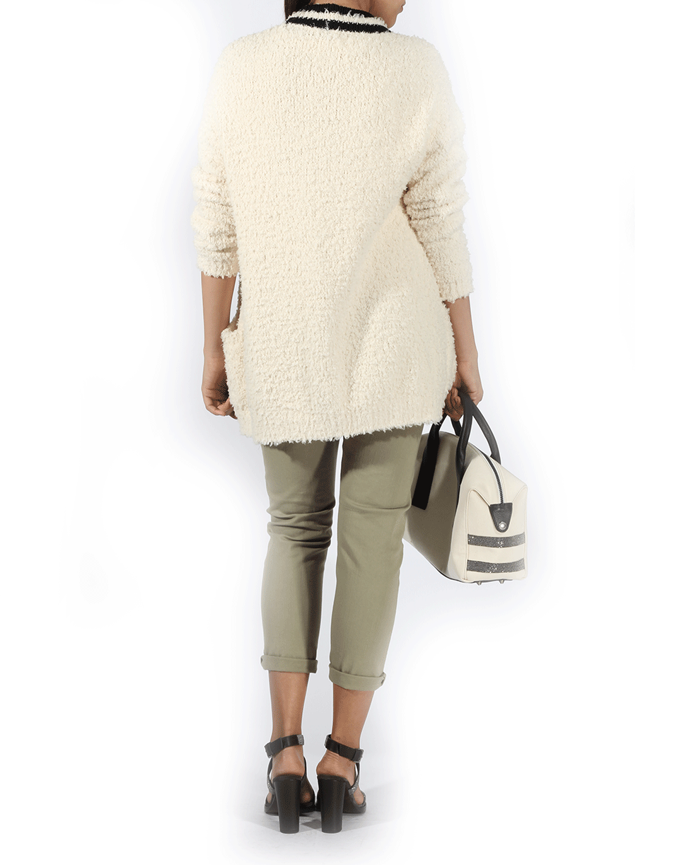 BRUNELLO CUCINELLI-Varsity Fuzzy Sweater-