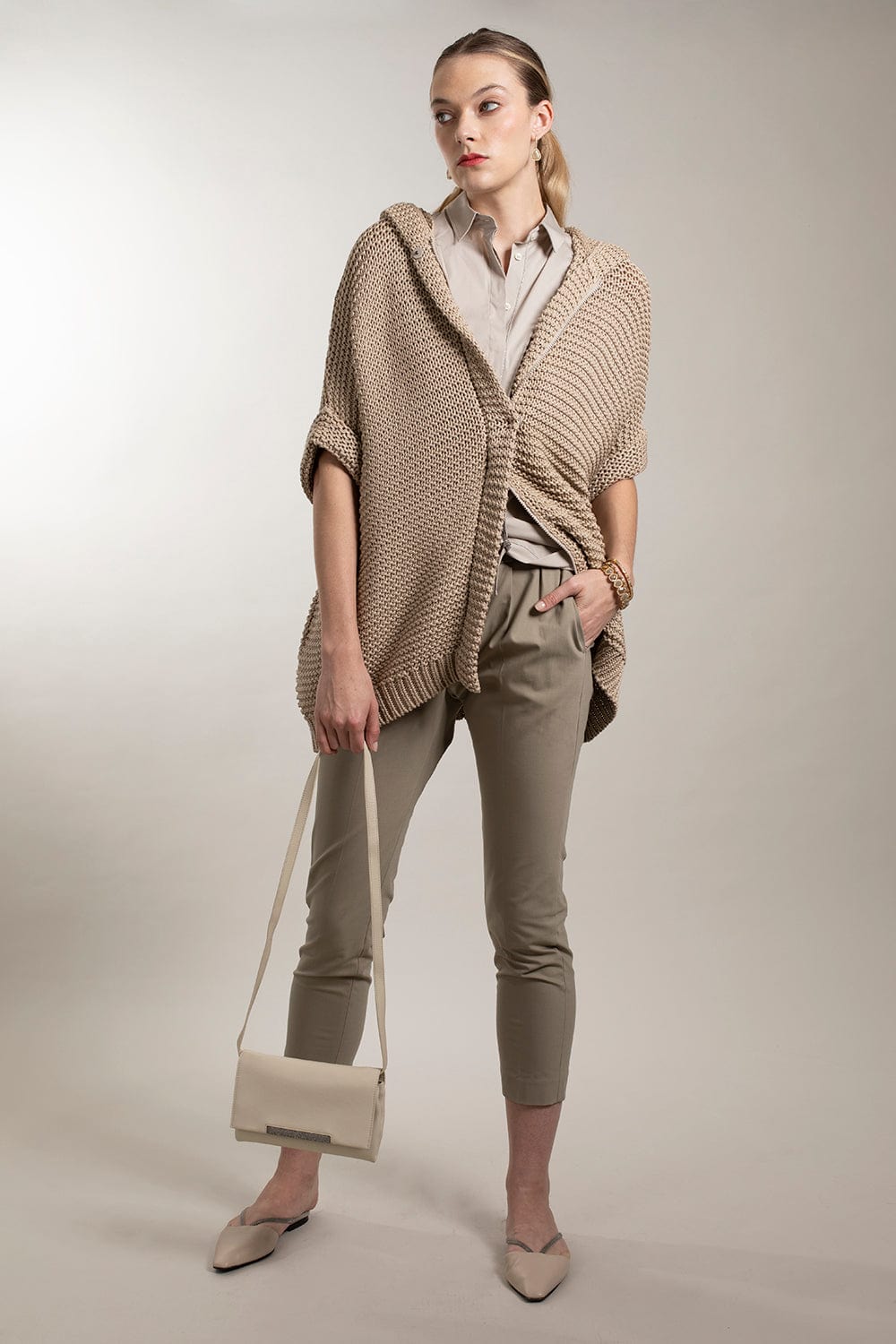 BRUNELLO CUCINELLI-Zip Up Cardigan With Hood-