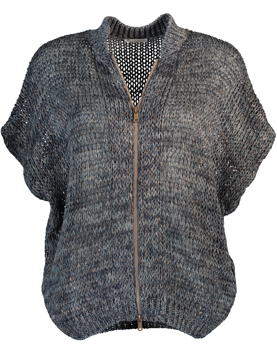 BRUNELLO CUCINELLI-Zip Up Blended Cardigan-