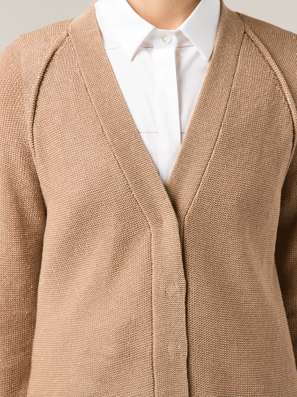 BRUNELLO CUCINELLI-Cotton Lurex Cardigan-