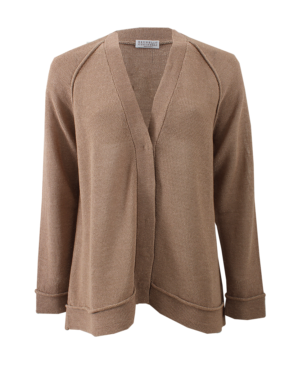 BRUNELLO CUCINELLI-Cotton Lurex Cardigan-