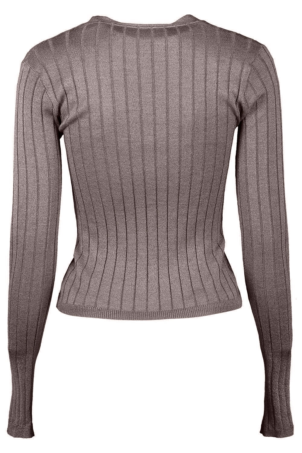 BRUNELLO CUCINELLI-Lurex Wide Ribbed Cardigan-