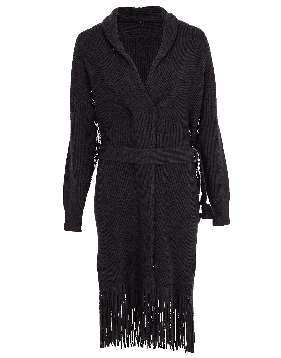 BRUNELLO CUCINELLI-Belted Maxi Shawl Cardigan-