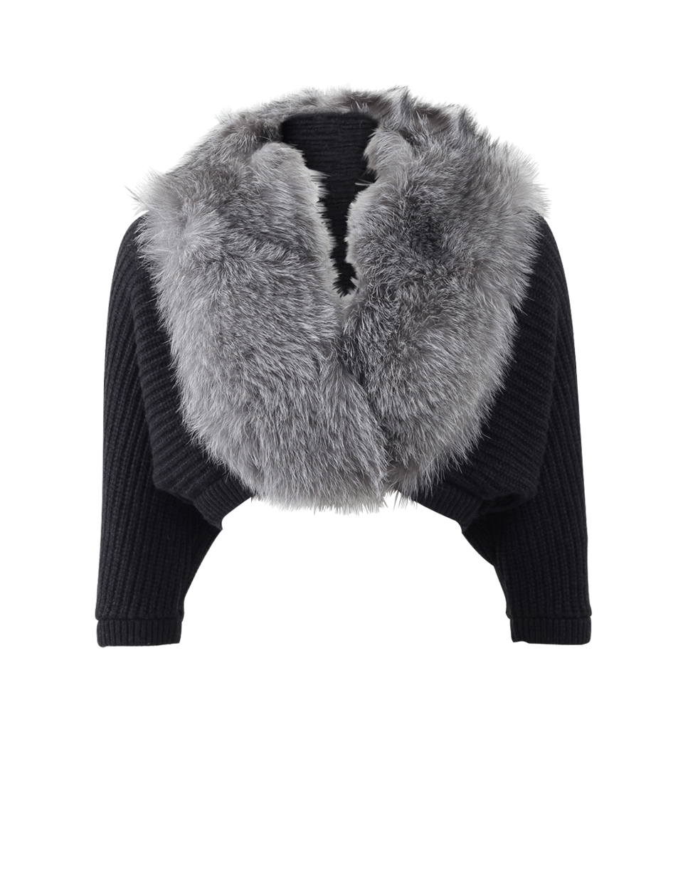 BRUNELLO CUCINELLI-Fox Trim Cardigan-
