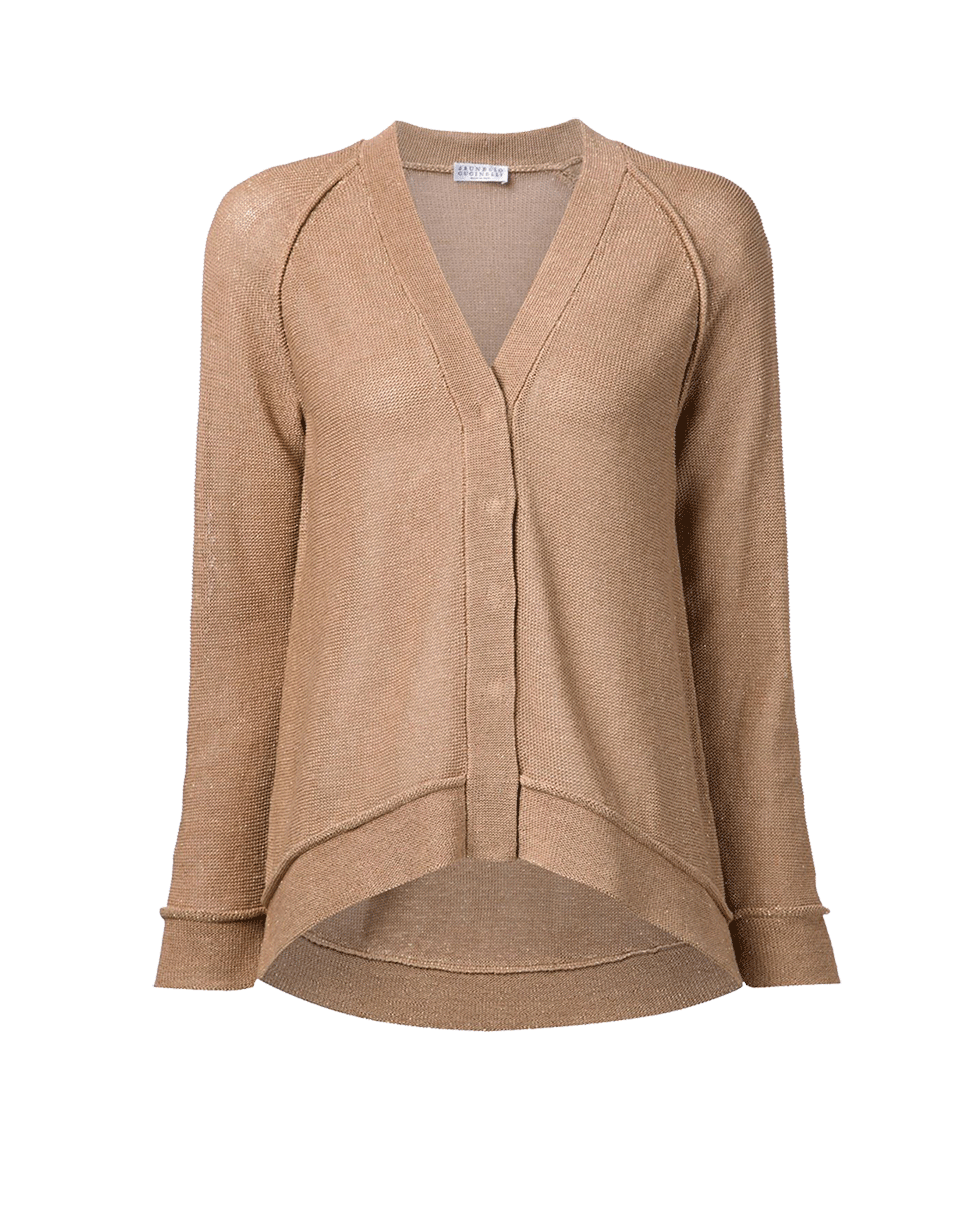BRUNELLO CUCINELLI-Cotton Lurex Cardigan-