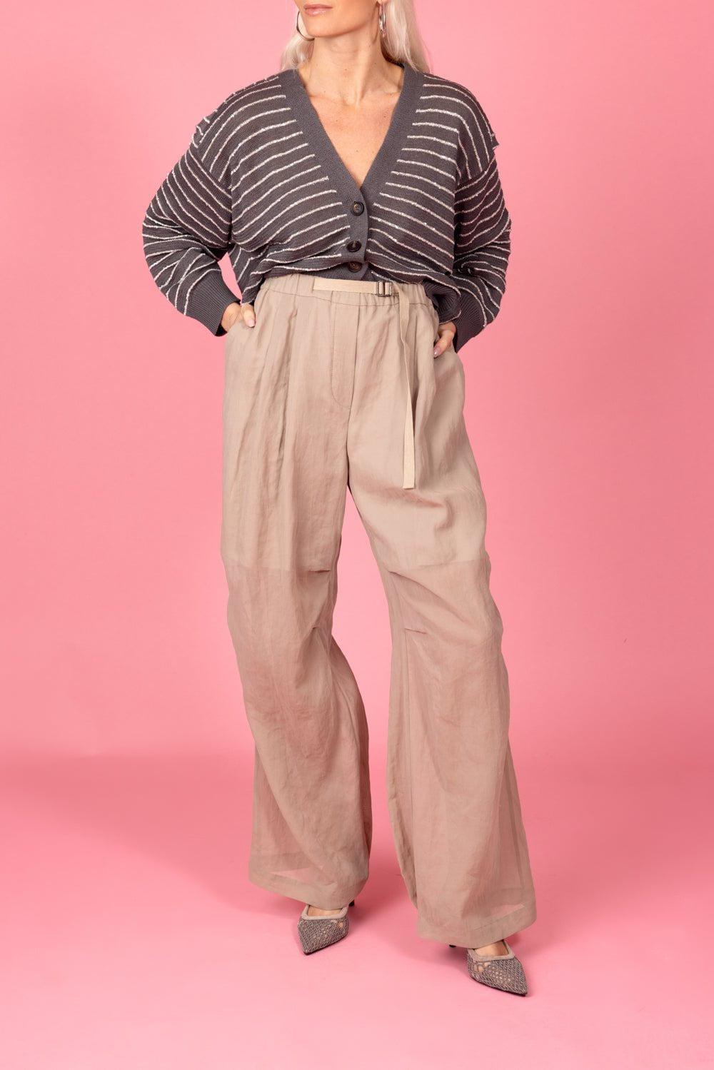 BRUNELLO CUCINELLI-Glam Stripe Cardigan-